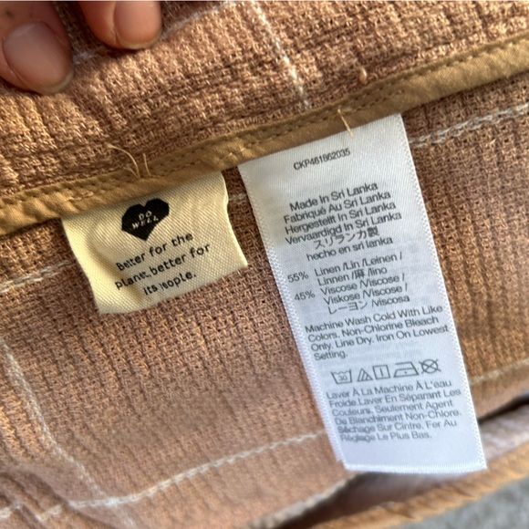 Madewell Breezewoven Larsen Blazer in Windowpane Linen Sandstone - Picture 3 of 8